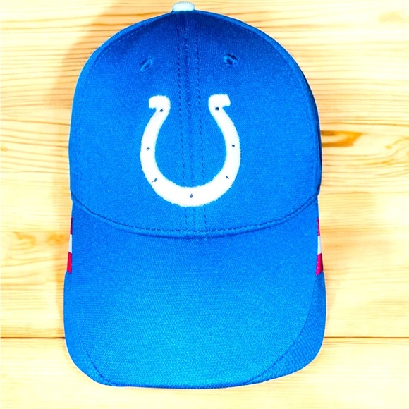 Reebok Indianapolis Colts NFL Onfield Breast Cancer Awareness  Hat One Size EUC - Picture 1 of 6
